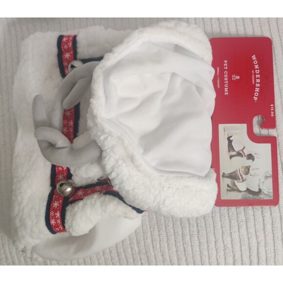 Dog Costume Workshop White Reindeer with Bells, Size Small - New - Picture 8 of 9
